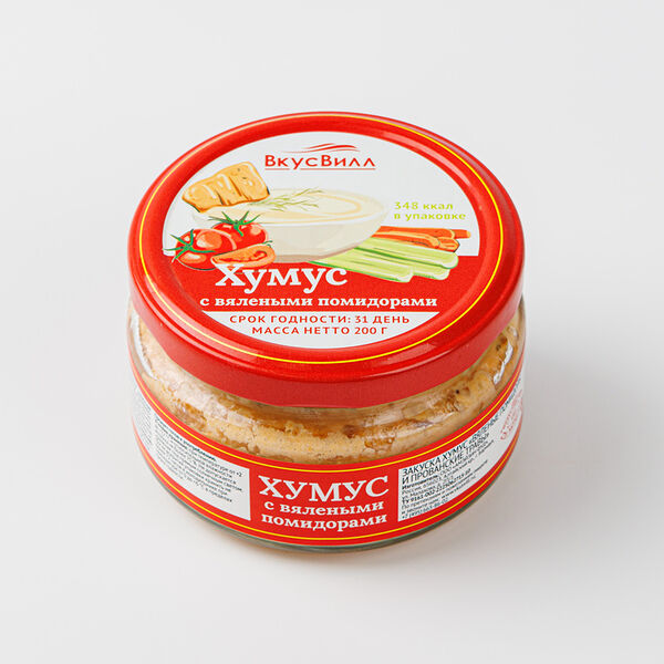 Хумус с вялеными помидорами