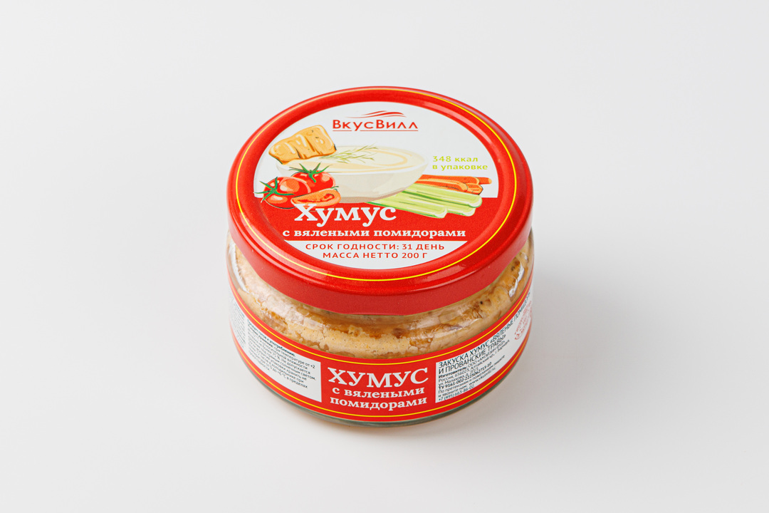 

Хумус ВкусВилл с вялеными помидорами 200 г