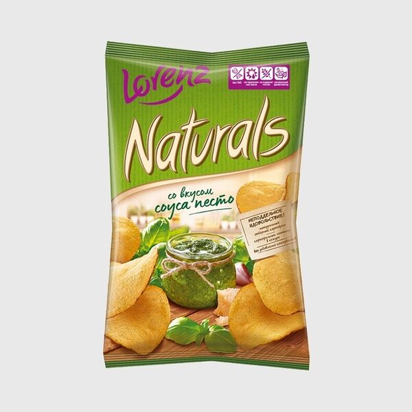 Чипсы картофельные Naturals cо вкусом соуса песто 100г
