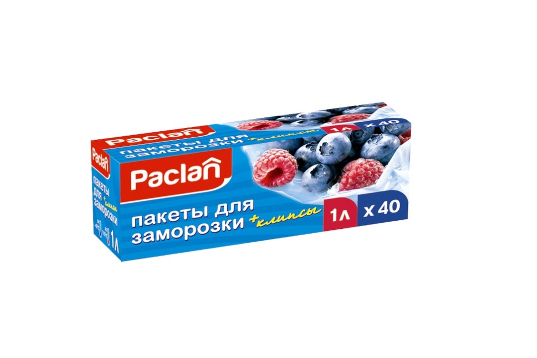 

Пакеты для заморозки Paclan 28 х 18 см 1 л 40 шт