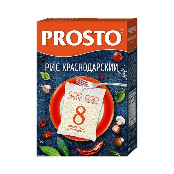 Крупа рис PROSTO Краснодарский вес 500г