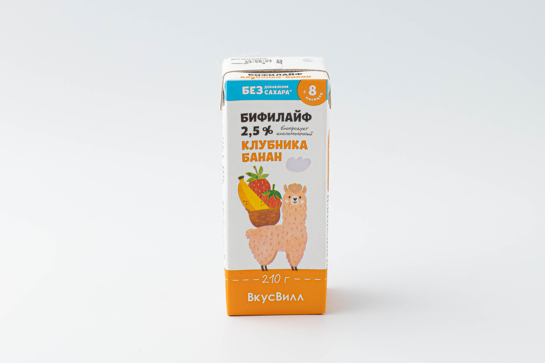 

Бифилайф детский Клубника-банан без добавления сахара 2,5%