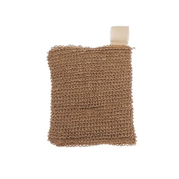 Мочалка для тела Banika, 16х11х4 см, крапива, брикет с поролоном и тесьмой ручкой