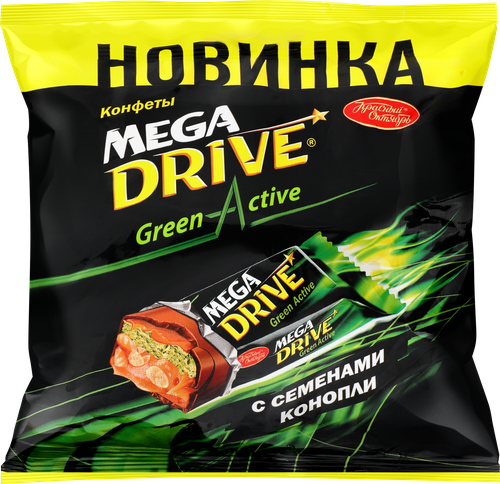 

Конфеты Красный Октябрь Mega Drive Green Active c семенами конопли 210 г