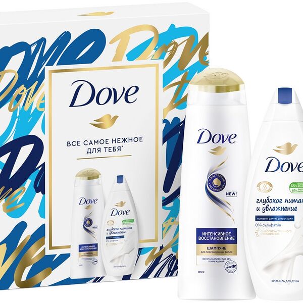 Подарочный набор Dove Красота и сияния Шампунь 250мл +Гель для душа 250мл