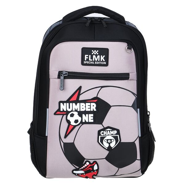 Намбер ван рюкзак школьный жесткий 39х30х15см, 2 отд., 3 карм., эрг.спинка, ручка, нашивки, вес<900г