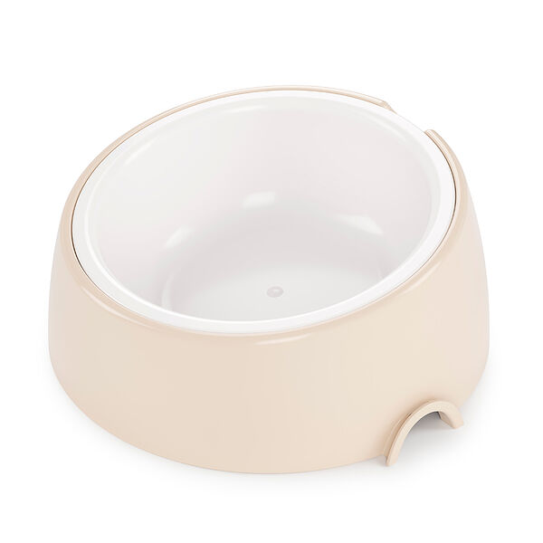 Миска-лего с наклоном для кошек и собак, 300 мл, бежевая