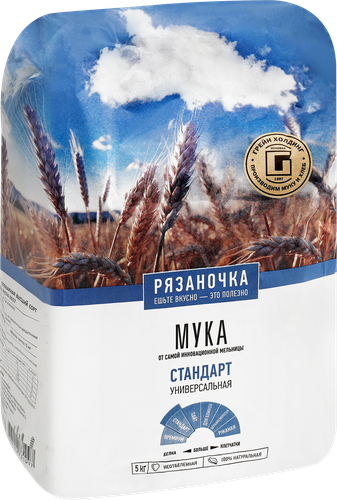 

Мука Рязаночка пшеничная высший сорт 5 кг