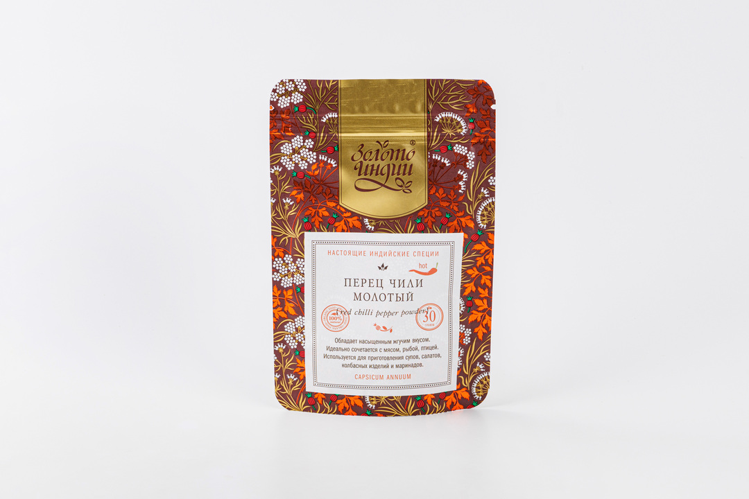 

Перец чили красный молотый Золото Индии сорт Teja (очень острый)