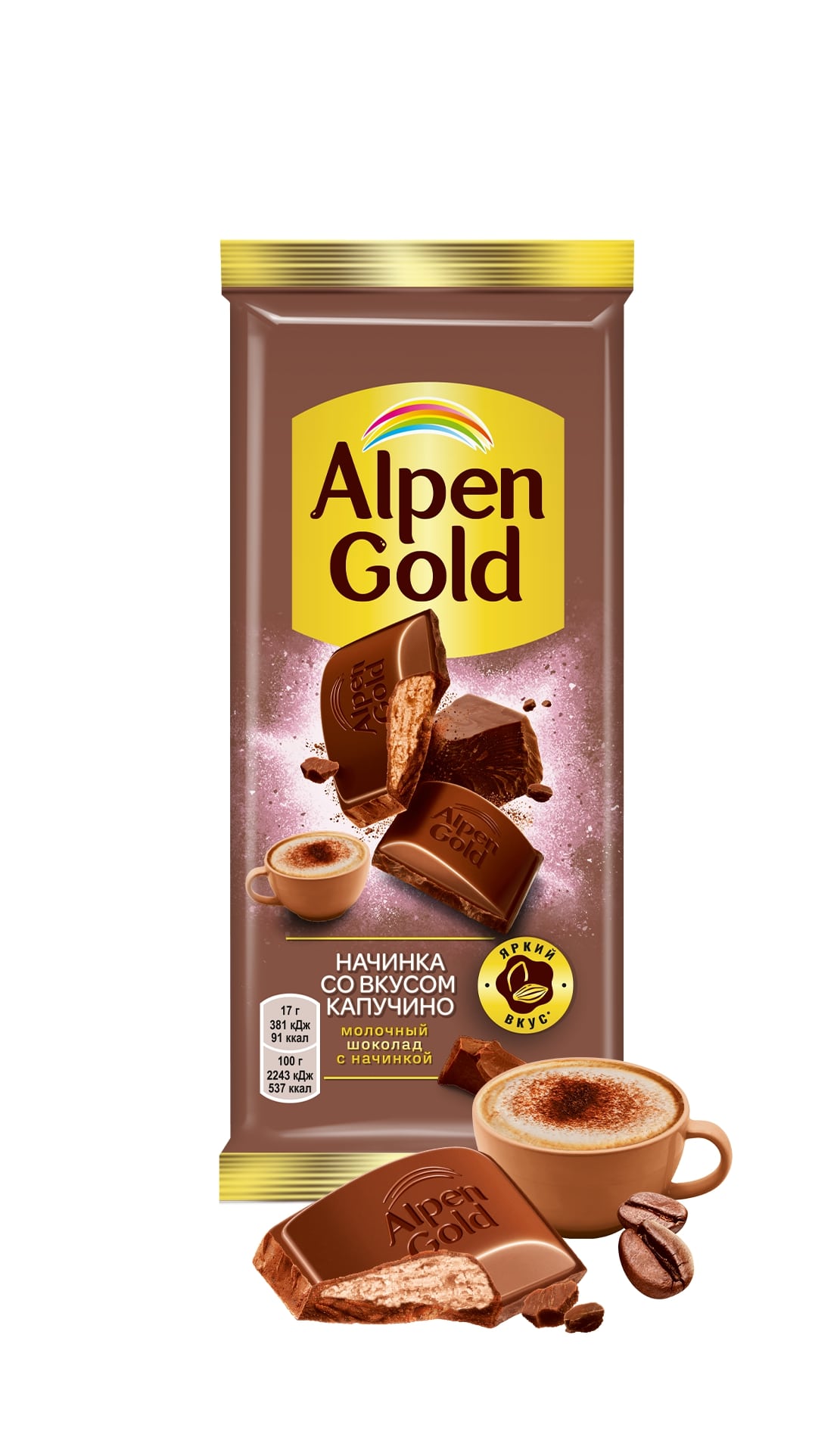 

Молочный шоколад Alpen Gold с начинкой со вкусом капучино 85 г
