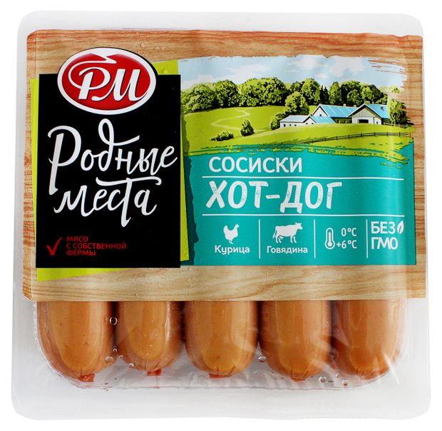 

Сосиски Родные места Хот-Дог 600 г