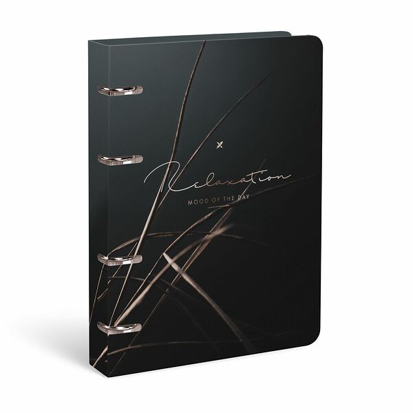 Тетрадь со см блоком 120л А4 кл на кольцах  Lorex Days Mood мел карт soft touch