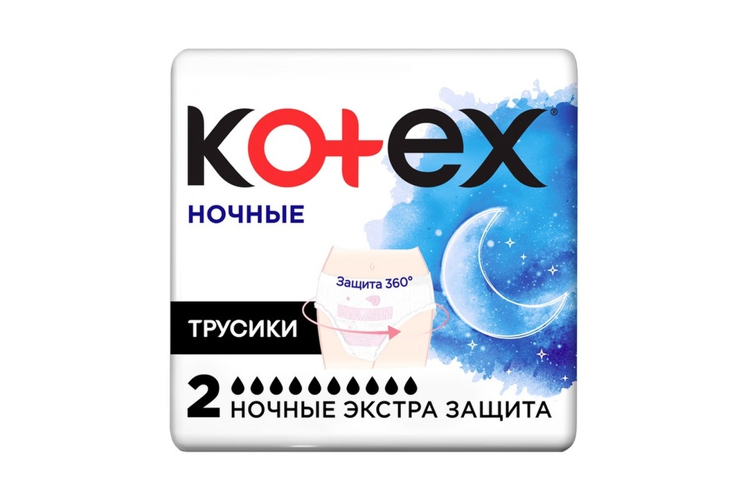

Ночные трусики Kotex Экстра Защита 2 шт.