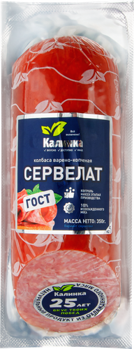 

Колбаса варено-копченая Калинка Сервелат 350 г