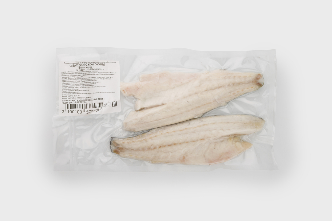 

Сибас Морской окунь филе ВкусВилл замороженный 240 г