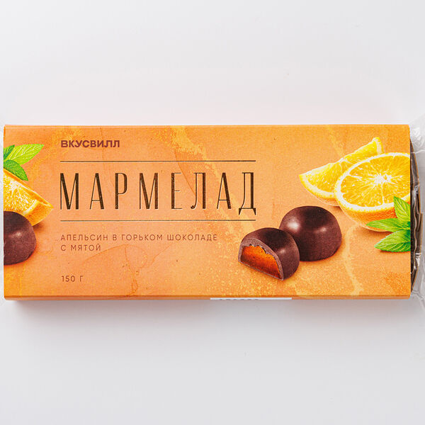 Мармелад Апельсин в горьком шоколаде с мятой