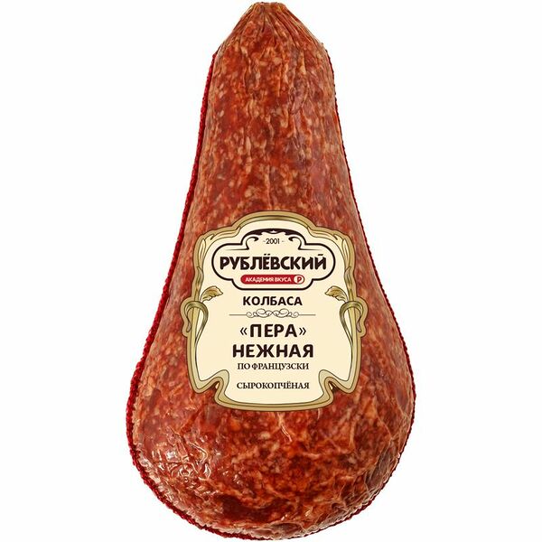 Колбаса сырокопчёная Рублевский Пера нежная по-французски полусухая