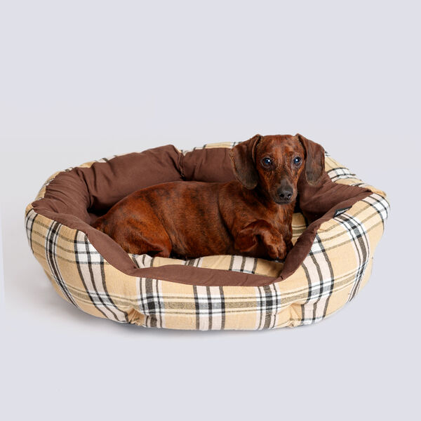 Лежак для кошек и собак Rurri мелких пород бежевый 61x51x18 см