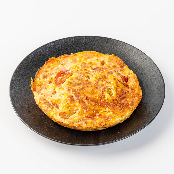 Омлет с беконом и ветчиной