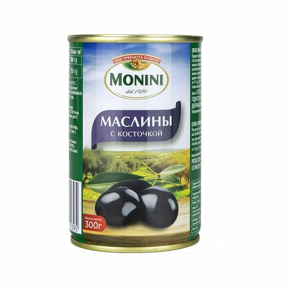 Маслины Monini с косточкой 300 г