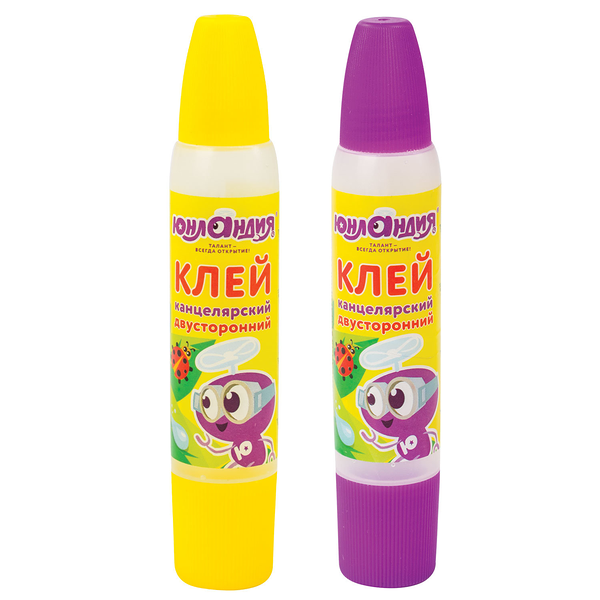 Клей Юнландия канцелярский двусторонний жидкий, в ассортименте 1 шт