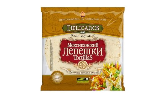 Лепешки Delicados Тортильи мексиканские оригинальные 400г