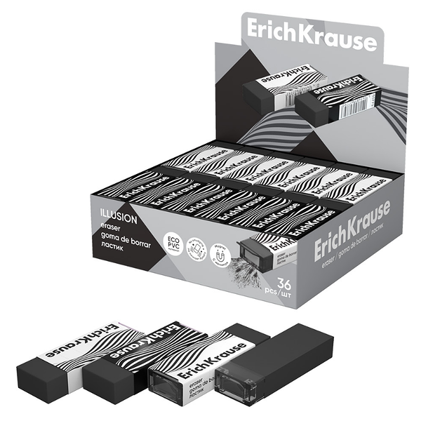 Ластик ERICHKRAUSE Illusion в ассортименте 1 шт