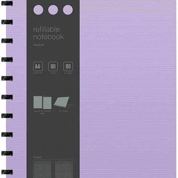 Тетрадь на кольцах А4 в клетку Berlingo Instinct, 80 листов