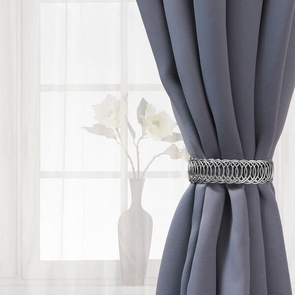 Подхват для штор Кольцо, 2х23 см, металл, серебряный