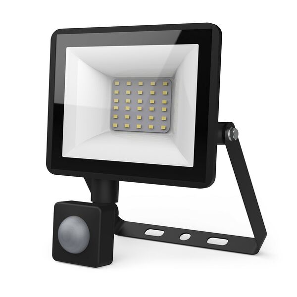 Прожектор светодиодный Gauss Elementary-S, 30 Вт, с датчиком движения, черный