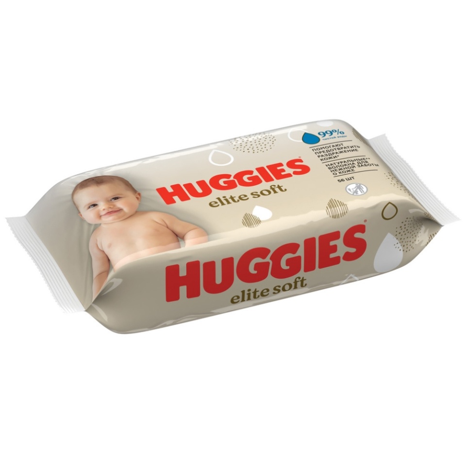 

Салфетки влажные Huggies Elite Soft детские 56 шт.