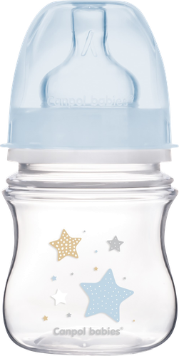 

Бутылочка для кормления CANPOL BABIES EasyStart 120мл, антиколиковая с широким горлышком, с 0 месяцев, в ассортименте, Арт. 35/216_blu, 35/216_pin