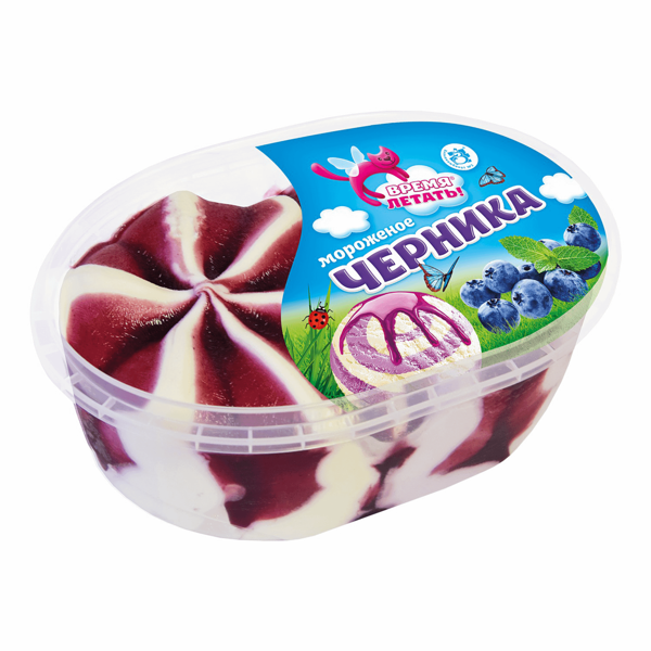 Мороженое Время летать Ванильное Черника