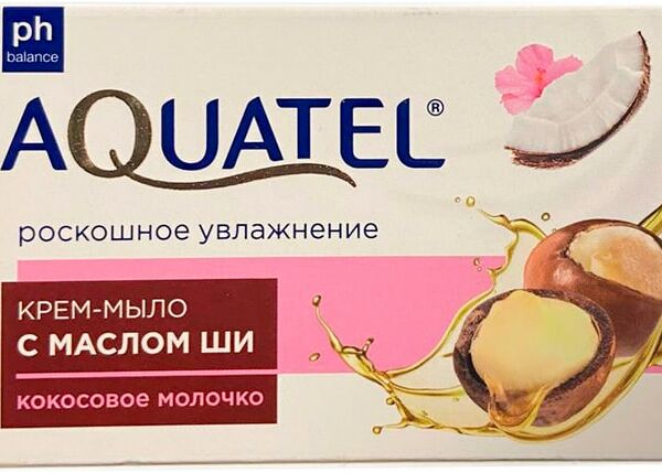 Крем-мыло Aquatel Кокосовое молочко 90г