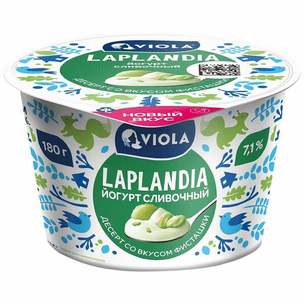 Йогурт Viola Laplandia со вкусом фисташки 7.1% 180 г