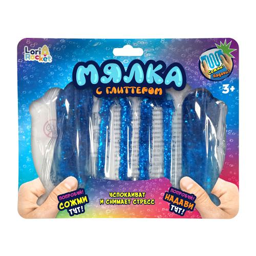 Игрушка Lori Rocket мялка с глиттером