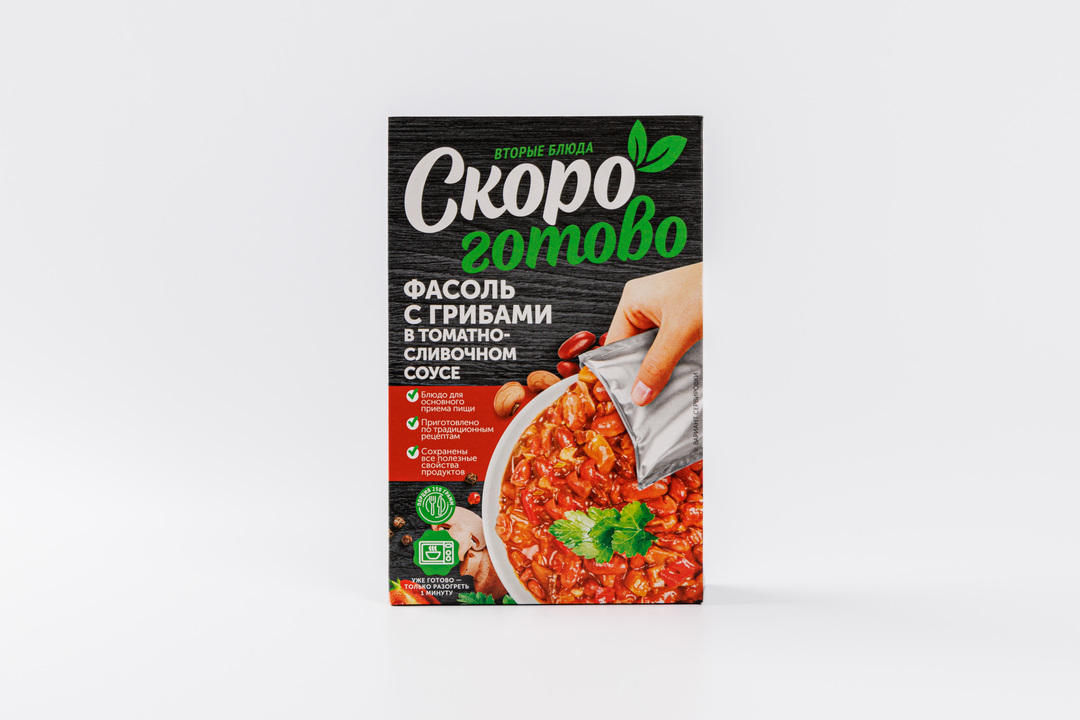 

Фасоль с грибами в томатно-сливочном соусе Скоро готово