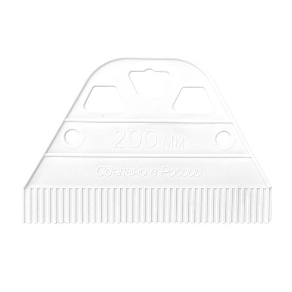 Шпатель зубчатый Decor для клея, 200 мм, зуб 1,6 мм, пластик