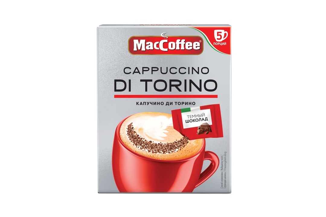 

Кофейный напиток 3 в 1 MacCoffee Cappuccino di Torino 5 шт. x 25.5 г