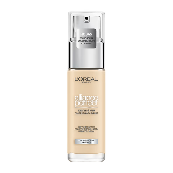 L'Oreal Paris Тональный крем Alliance Perfect Совершенное Слияние обогащенный гиалуроновой кислотой, тон 1.D/1.W, 30 мл