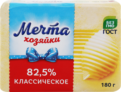 

Спред растительно-жировой МЕЧТА ХОЗЯЙКИ Классическое 82,5%, без змж, 180г