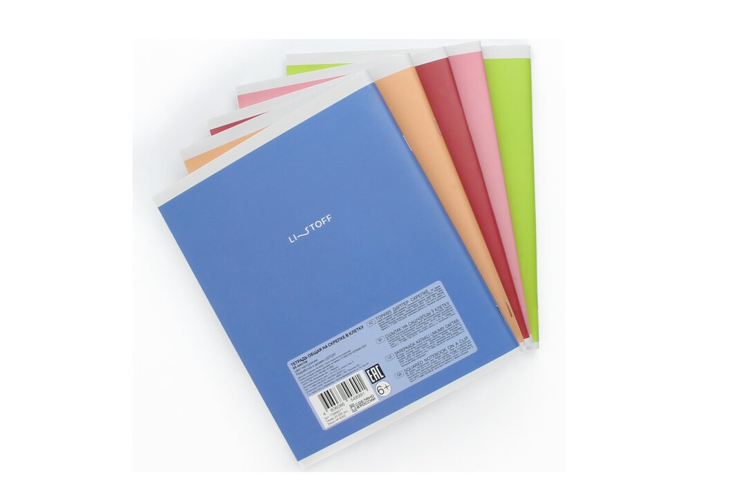 

Тетрадь общая Listoff Цвет настроения А5 96 листов в клетку на скрепке 1 шт цвет в ассортименте