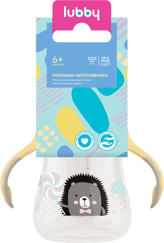 

Поильник-непроливайка LUBBY Малыши и Малышки 250мл со сменным носиком, с 6 месяцев