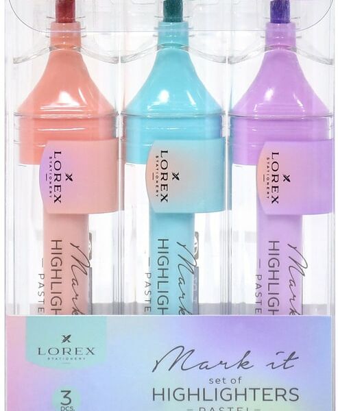 Набор текстовых маркеров Lorex Mark it Pastel 1-5мм 3шт