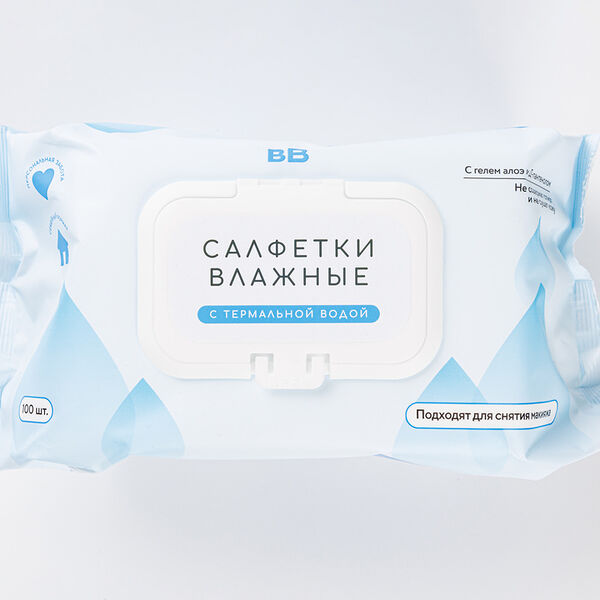Салфетки влажные гигиен. с термальной водой, 100 шт