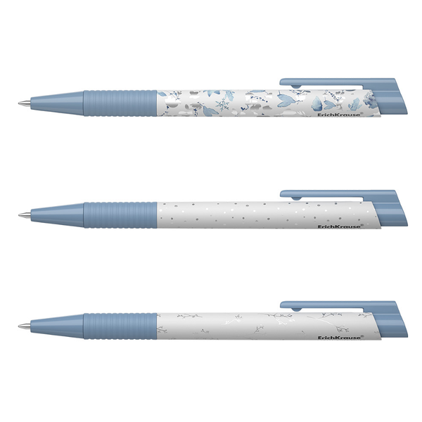 Ручка шариковая ERICHKRAUSE Frozen Beauty Matic&Grip автоматическая 0.7 синий, 1шт, дизайн в ассортименте