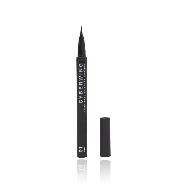 Подводка для глаз Influence Beauty Cyberwing с кистью ультратонкая тон 01 Black 0.5 г