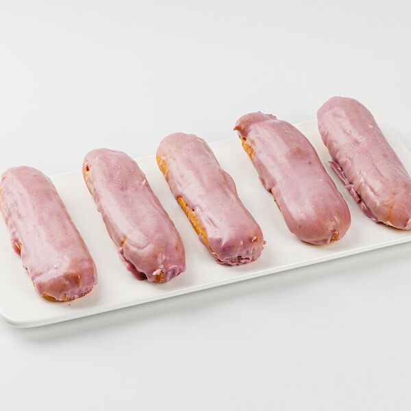 Эклеры с творожным кремом и черникой 5 шт 250г