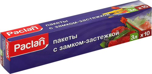 

Пакеты с замком-застёжкой Paclan 27x28 см 3 л 10 шт.