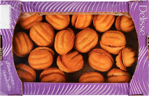 Печенье сдобное Delisse Орешек со вкусом вареной сгущенки, 500г